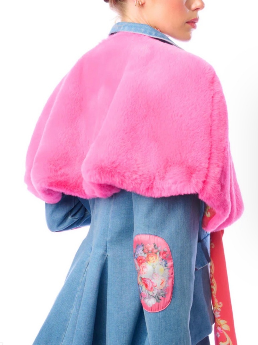 Aratta Grace Kelly Reversible Cape Faux Fur with crystal tassels. BRAND NEW - Picture 2 of 3